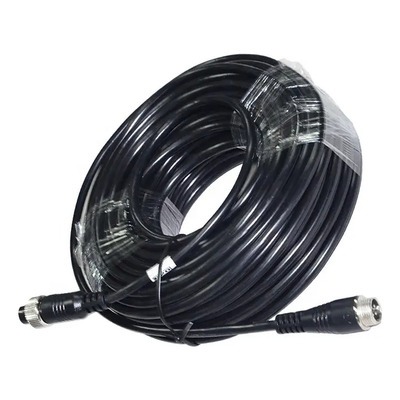 CABLE AVIADOR 4 PINES CIRCULAR ROSCA GX12 12MM VIDEO CCTV 5 METROS