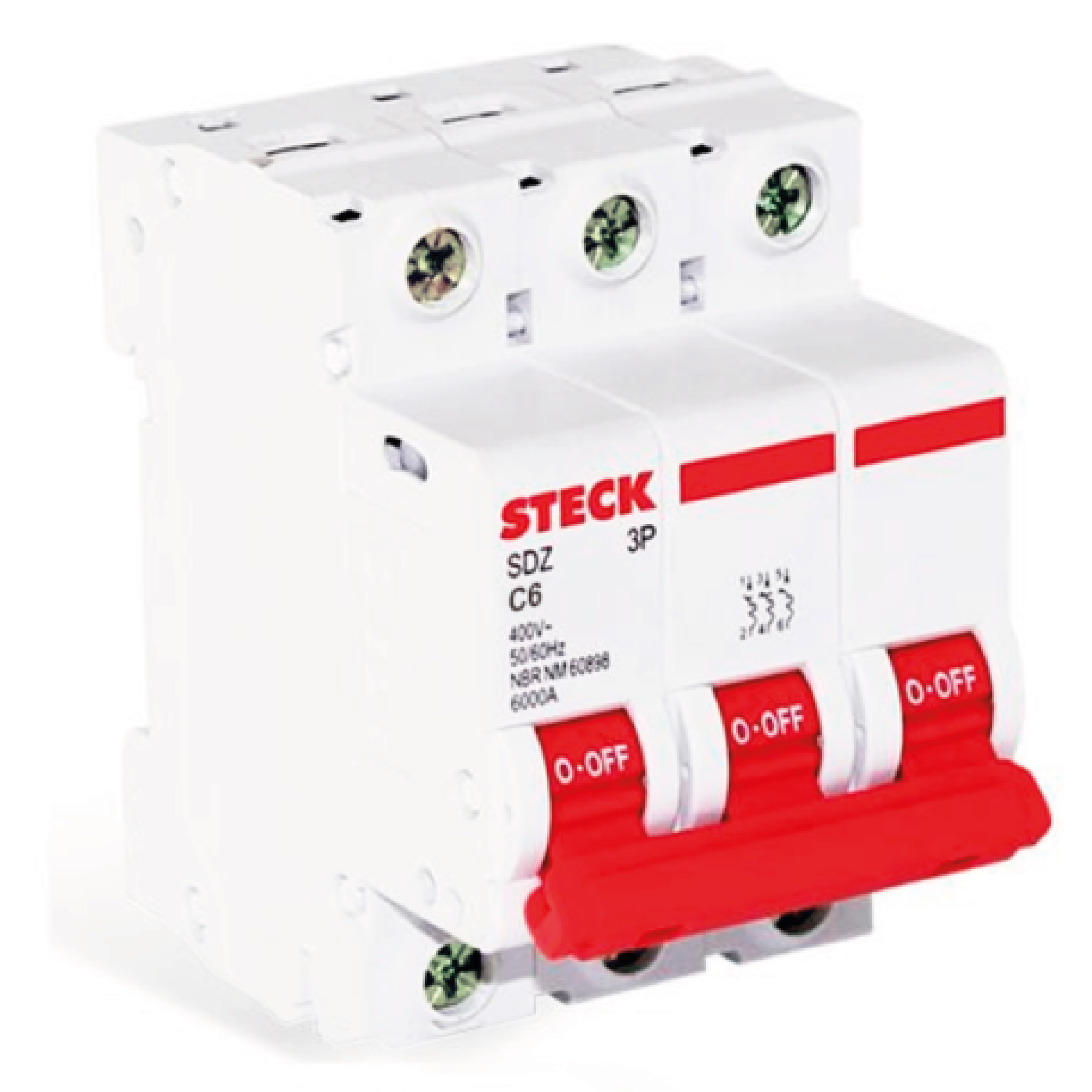 INTERRUPTOR TERM. 3P 6A 6KA SDZD63C06-STECK