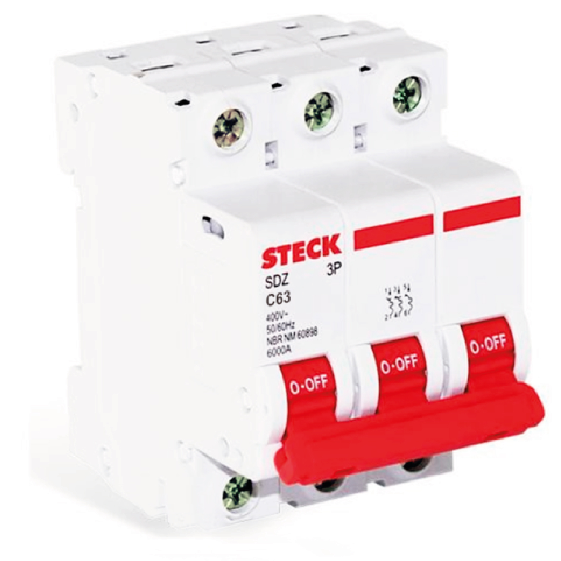 INTERRUPTOR TERM. 3P 63A 6KA SDZD63C63-STECK
